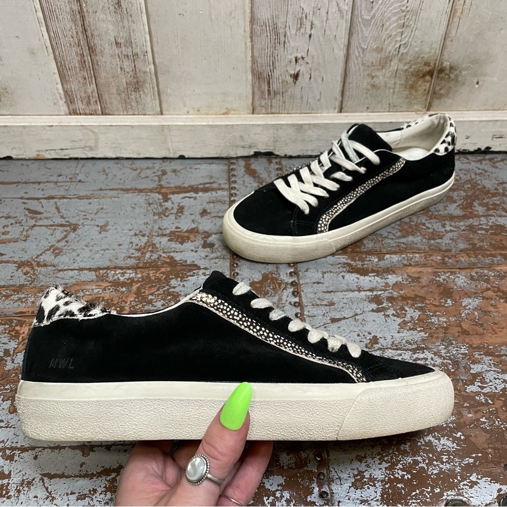 Madewell Sidewalk Low Top Sneakers in Suede and Spot Calf Hair - Picture 11 of 16